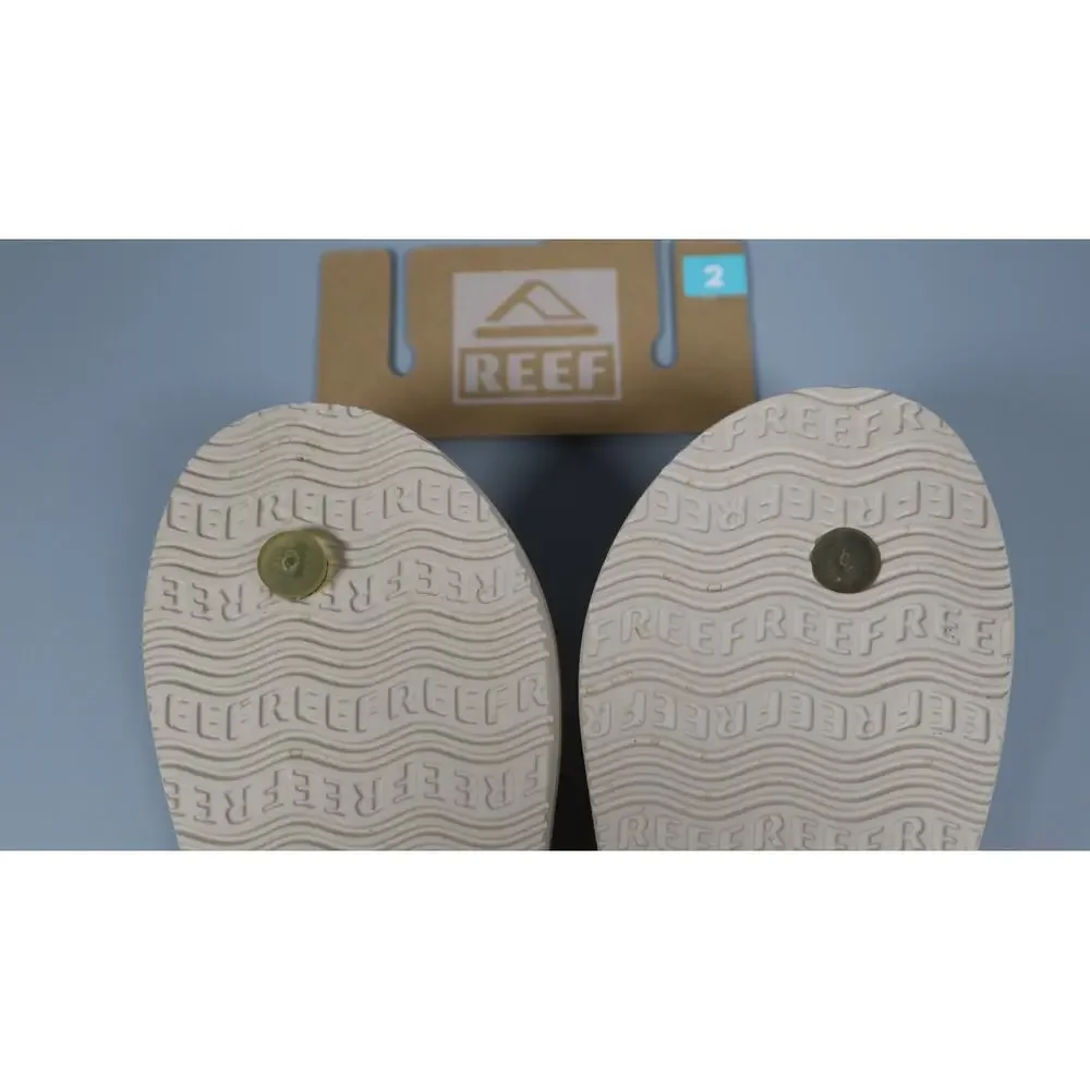 REEF Girls' Kids Charming Sandals Oasis Size 2 Big Kid TPU Strap Enamel Charm
